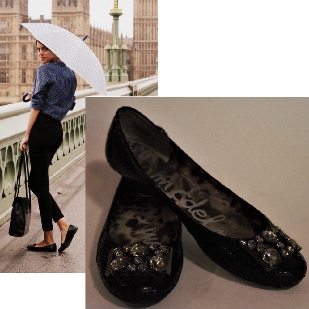 SAM EDELMAN black ballet flats with embelishment
